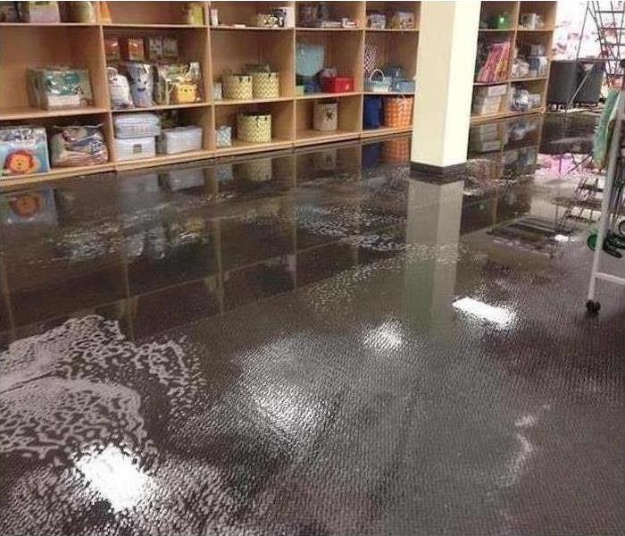 standing water in a retail store in Orlando, FL 